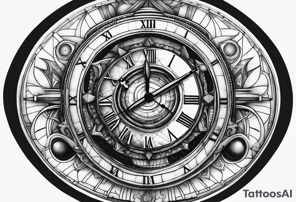 Interstellar, clock, spaceship tattoo idea