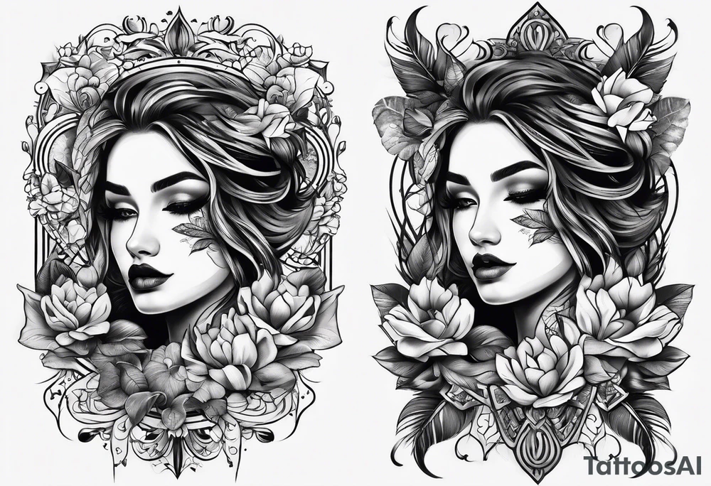 LEG SLEEVE full tattoo idea