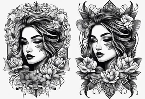 LEG SLEEVE full tattoo idea