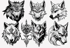 wolf head from zelda twilight princess tattoo idea