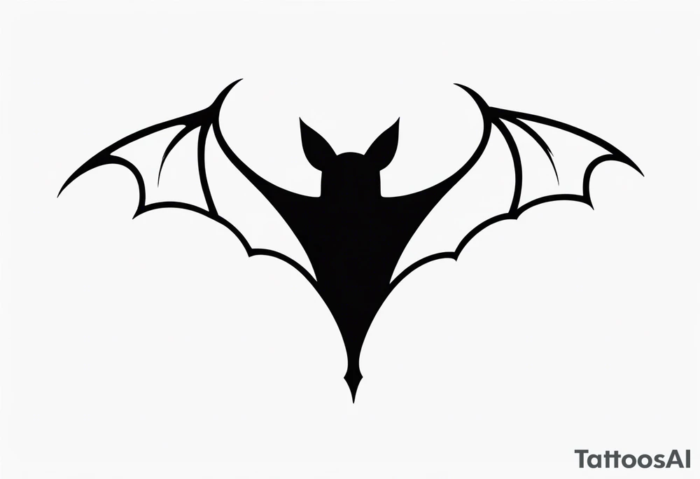 Bat Silhouette tattoo idea