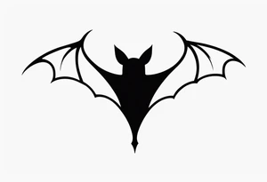 Bat Silhouette tattoo idea