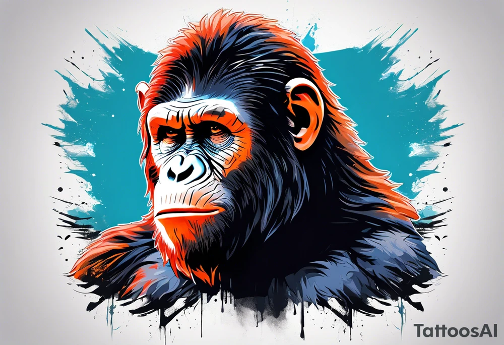 Caesar from the movie planet of the apes tattoo idea