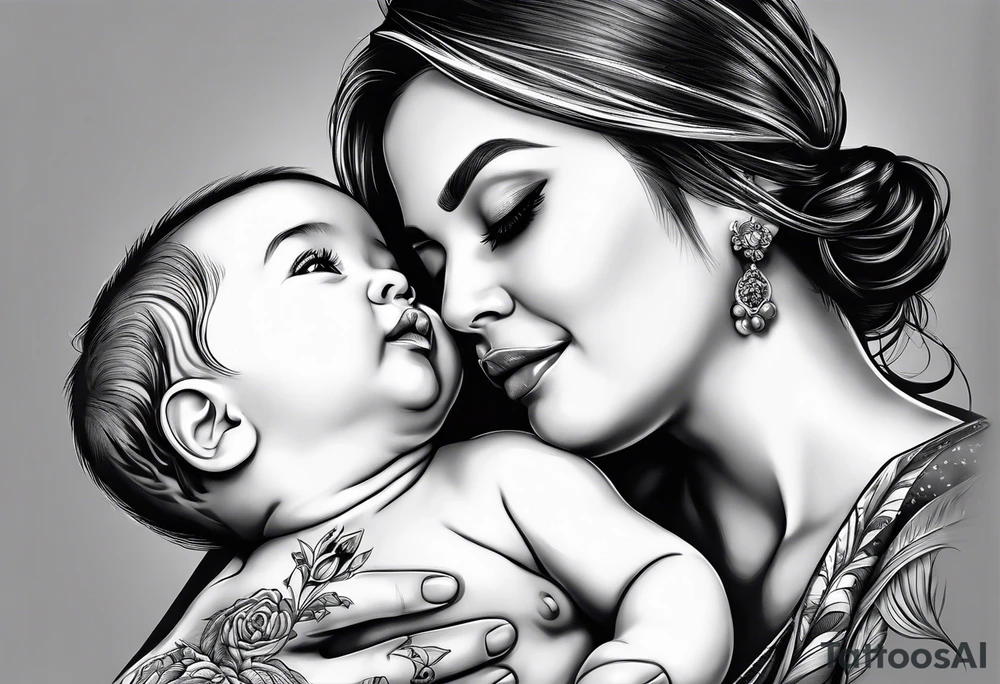 Baby nursing tattoo idea