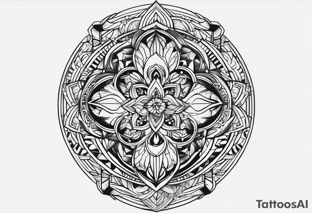 Columbia culture tattoo idea on leg/leg sleeve tattoo idea