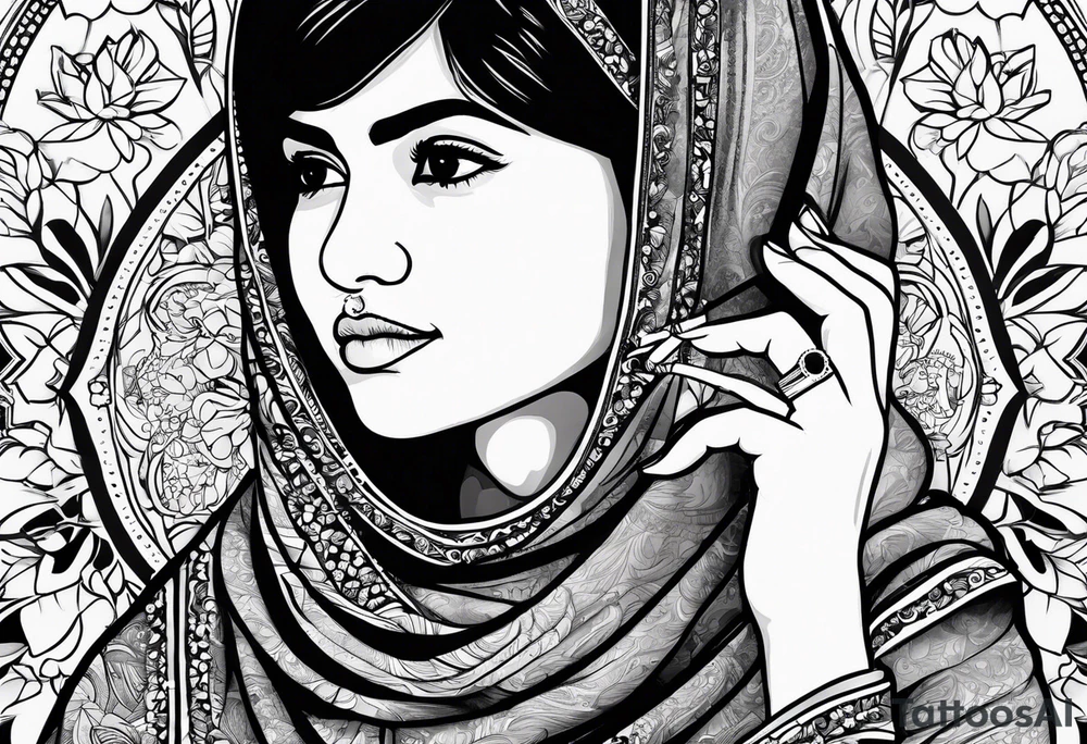 Malala Yousafzai smoking cigarette tattoo idea