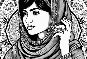 Malala Yousafzai smoking cigarette tattoo idea