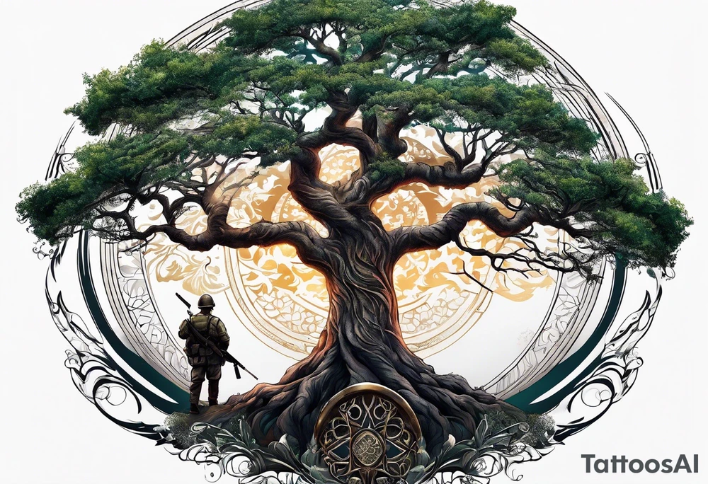 The tree of life, with a soldier tattoo idea