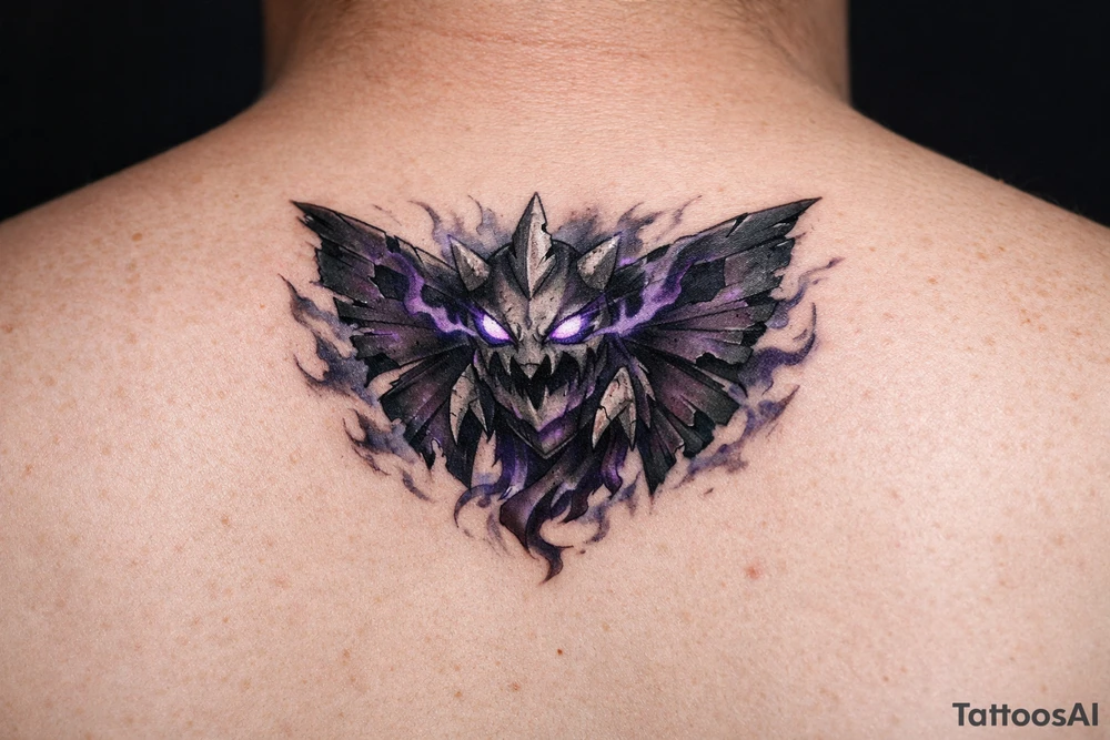 Powerful dustox ghost pokemon tattoo idea