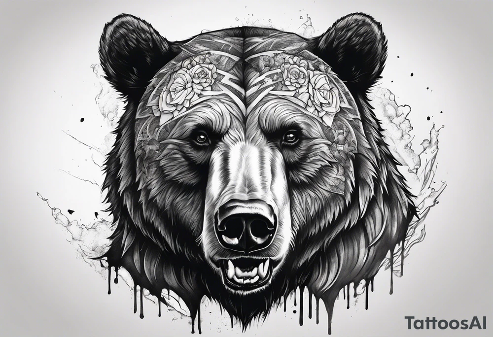 Bear zombie tattoo idea