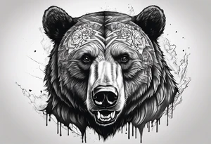 Bear zombie tattoo idea
