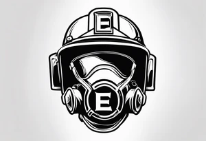 2 letters E, helmet fire fighter, right rescues tattoo idea