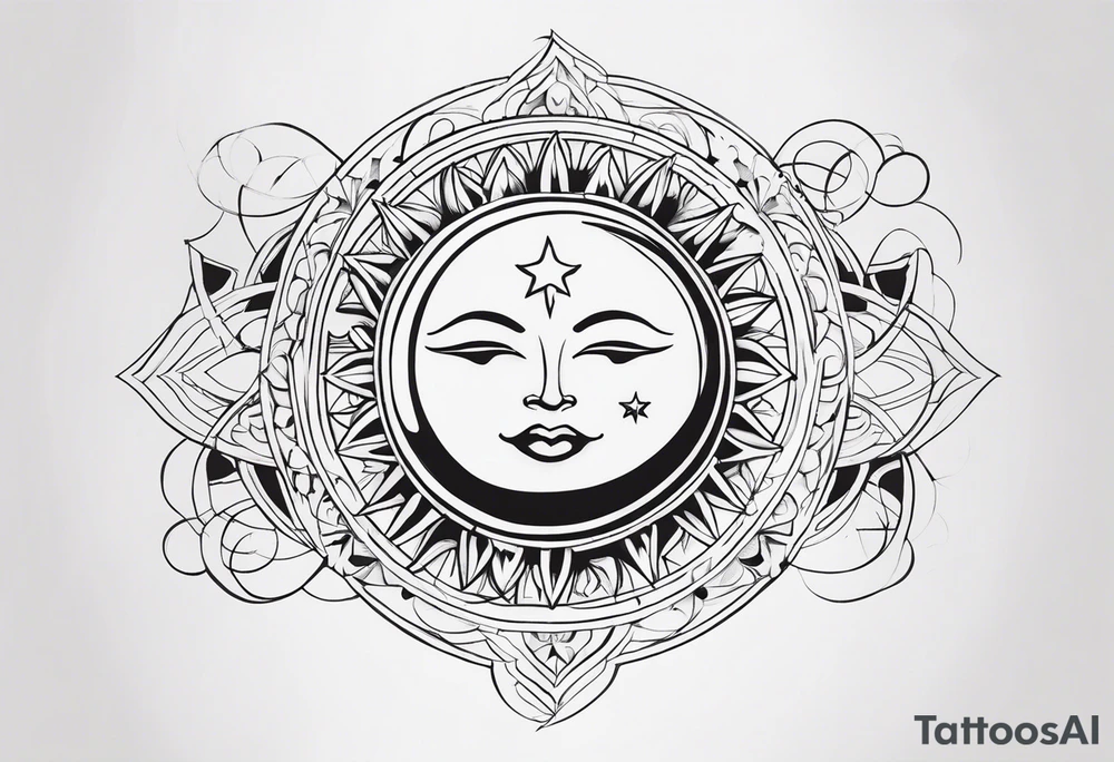 With all my heart and all my soul to the end of the universe To infinity and beyond. sun and moon tattoo idea