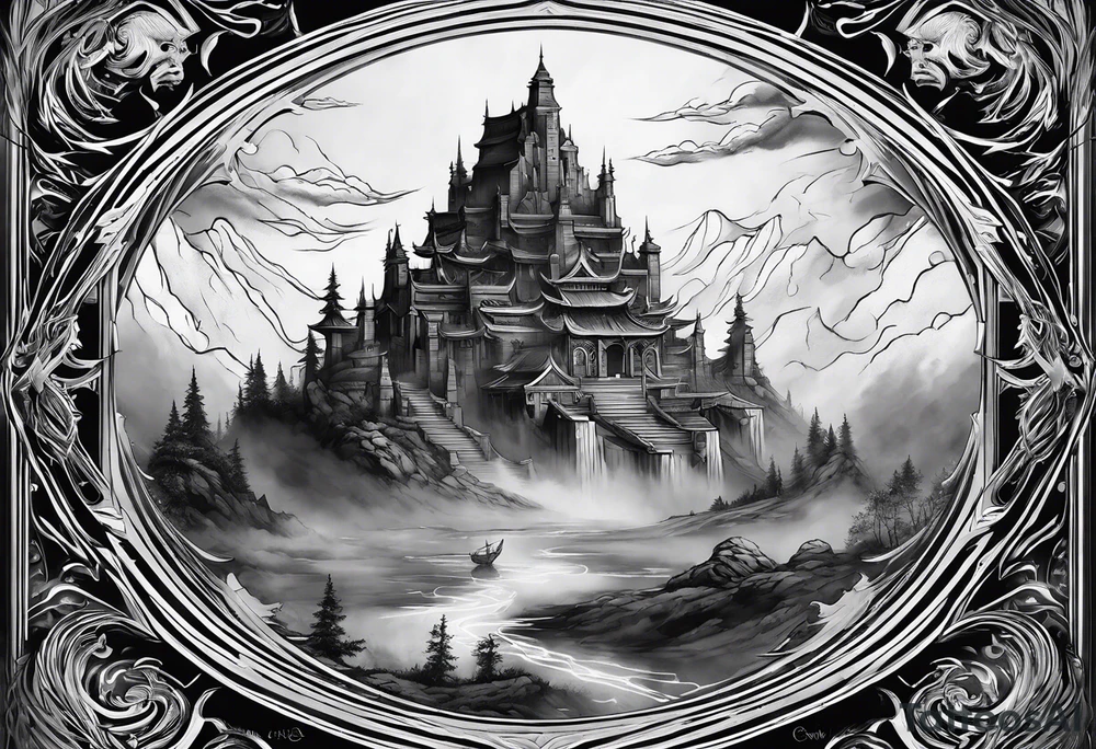 Valhalla  mist fog tattoo idea