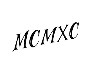 “MCMXC” roman script tattoo idea
