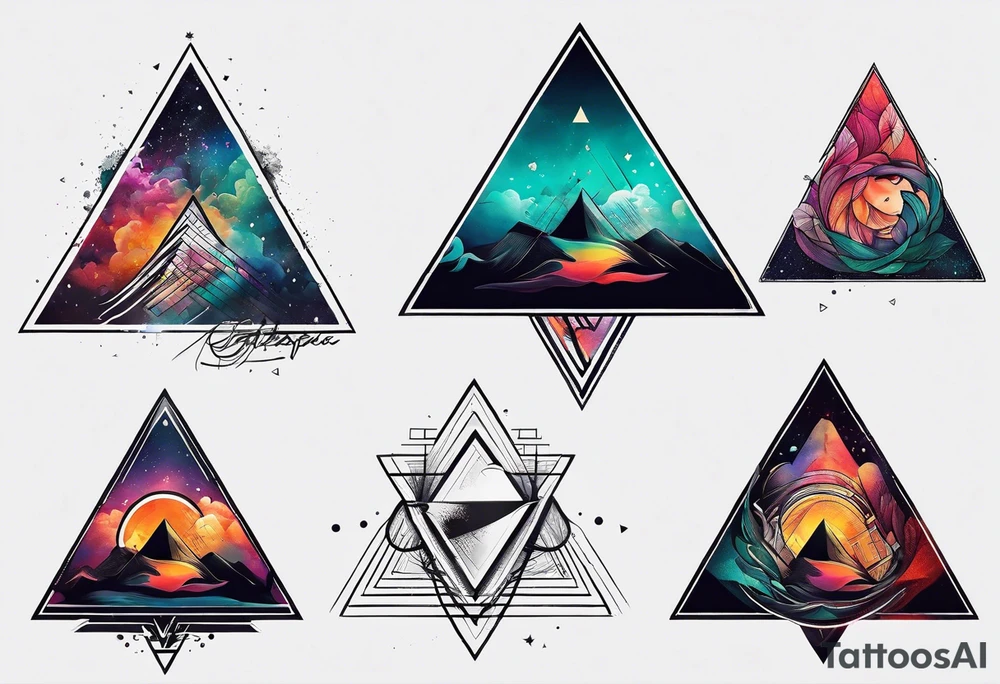 simple triangle tattoo idea
