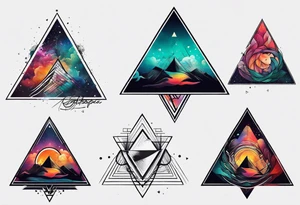 simple triangle tattoo idea