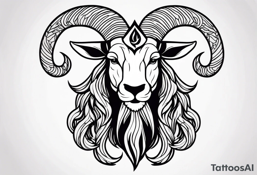 capricorn with beard tattoo idea