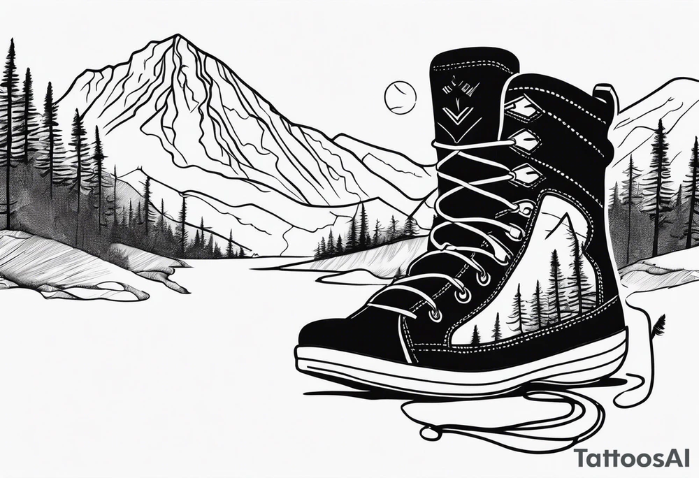 Hiking tattoo idea