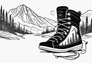 Hiking tattoo idea