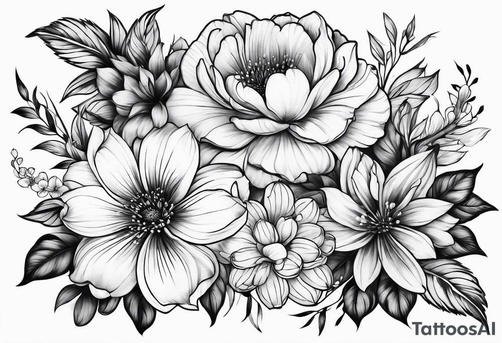 Floral tattoo idea