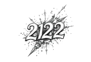 number 222 stardust tattoo idea
