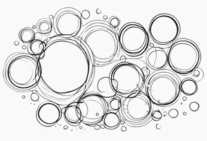 Bubbles with stars tattoo idea