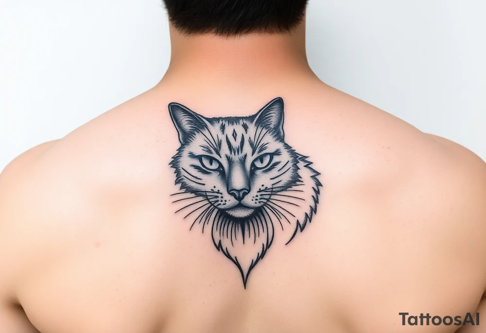 black cat tattoo idea