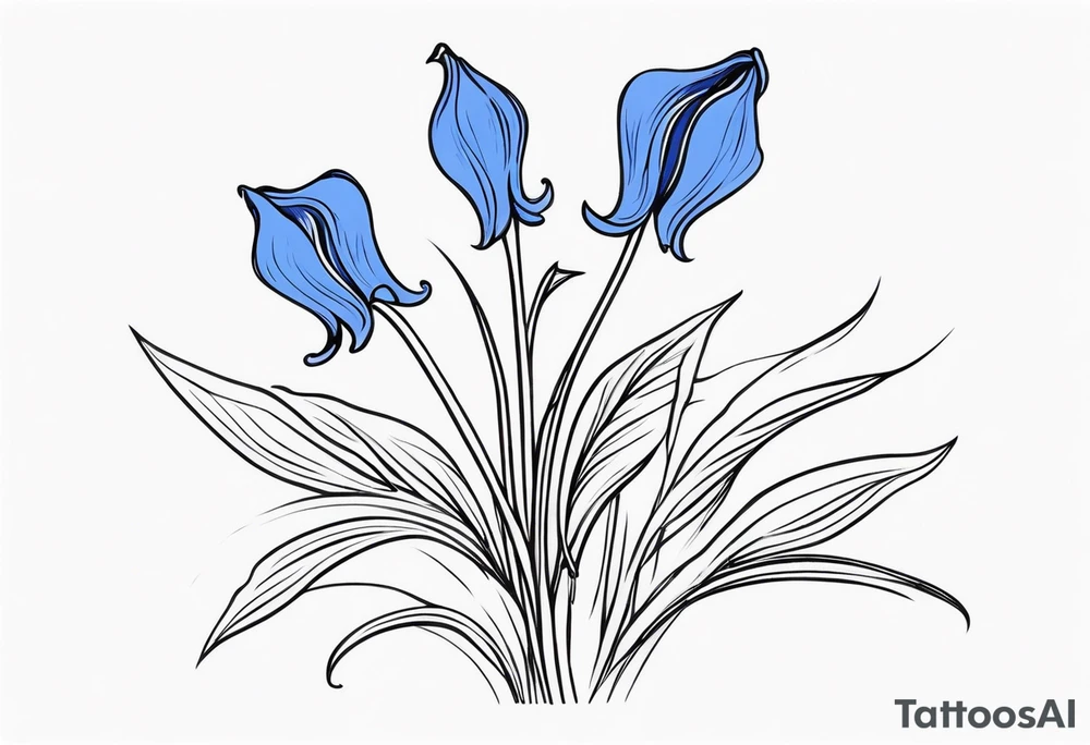 bluebell drooping tattoo idea