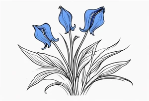 bluebell drooping tattoo idea