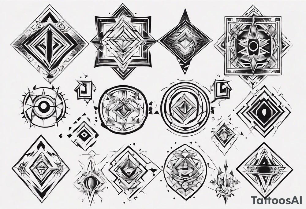 Geometrical symmetry tattoo idea