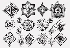 Geometrical symmetry tattoo idea