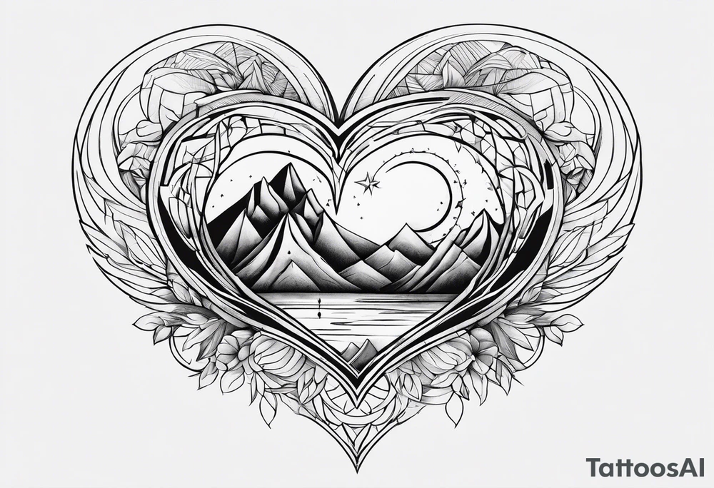 in the shadow of your heart tattoo idea