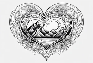 in the shadow of your heart tattoo idea