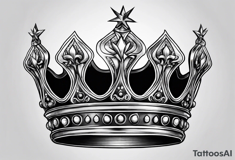 A pointy evil crown tattoo idea