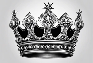 A pointy evil crown tattoo idea