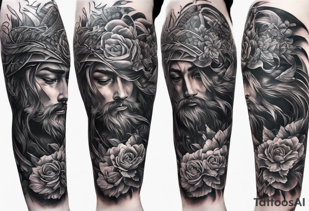 full sleeve for men tattoo idea