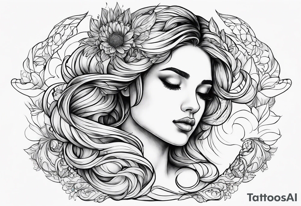 Virgo clouds tattoo idea