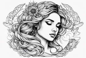 Virgo clouds tattoo idea