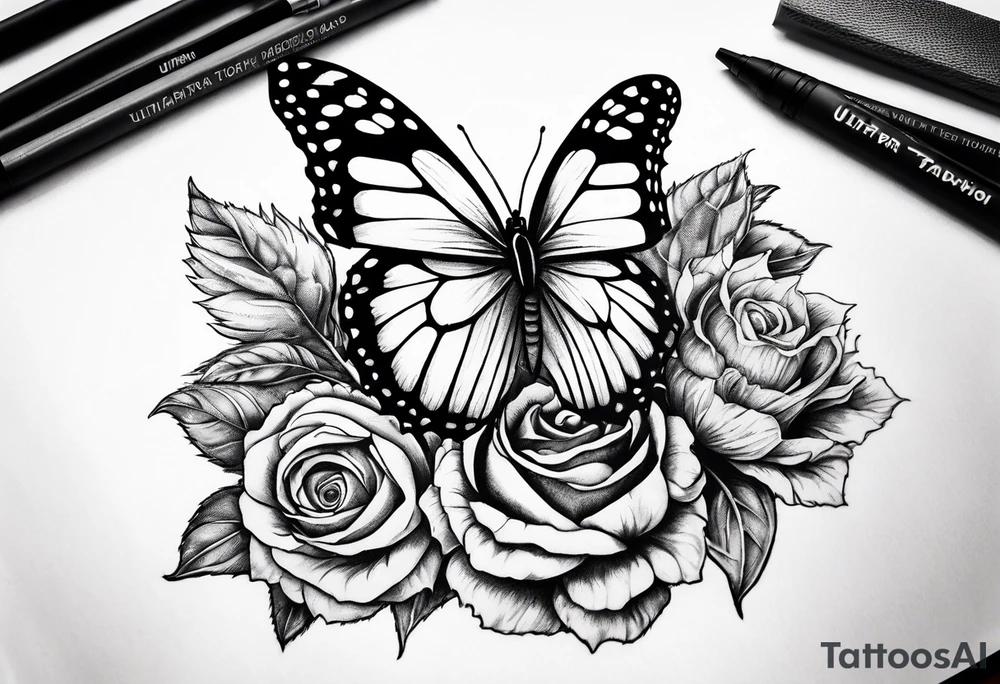 Butterfly, sunflower, camera, book, flower rose tattoo idea Butterfly, sunflower, camera, book, flower rose tattoo idea