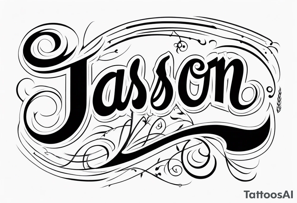Jason cursive tattoo idea