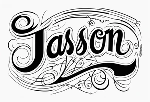 Jason cursive tattoo idea