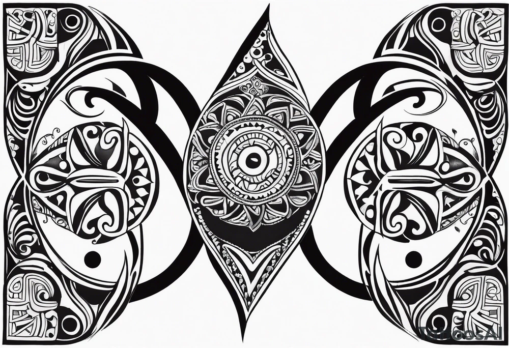Te Moko style with Croatian and Northern Irish designs tattoo idea