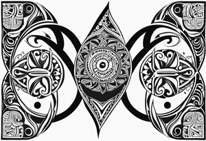 Te Moko style with Croatian and Northern Irish designs tattoo idea