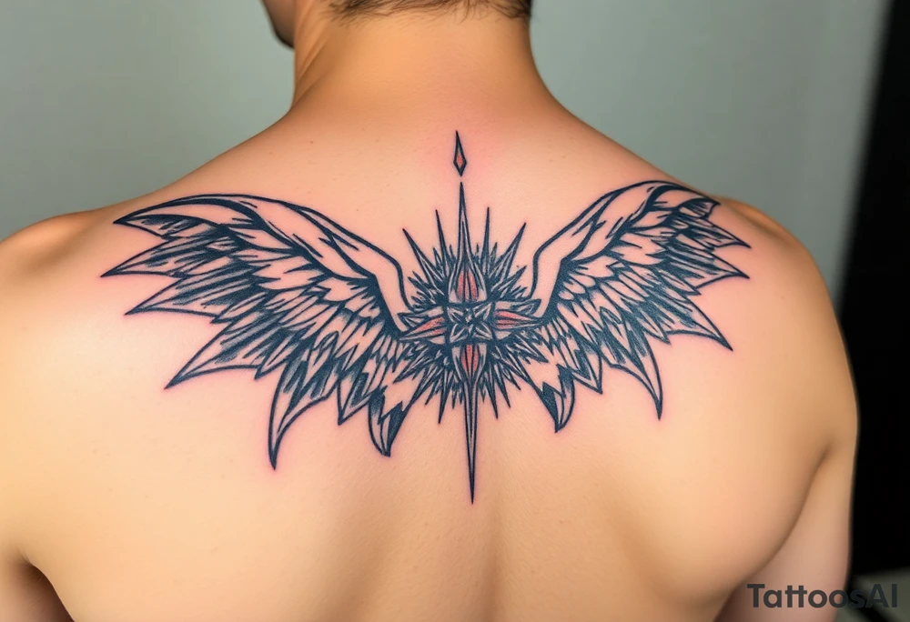 Black ink with small detals tattoo idea