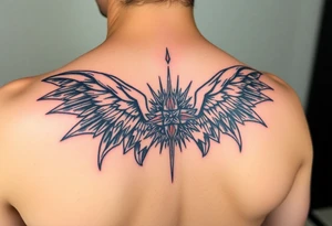 Black ink with small detals tattoo idea