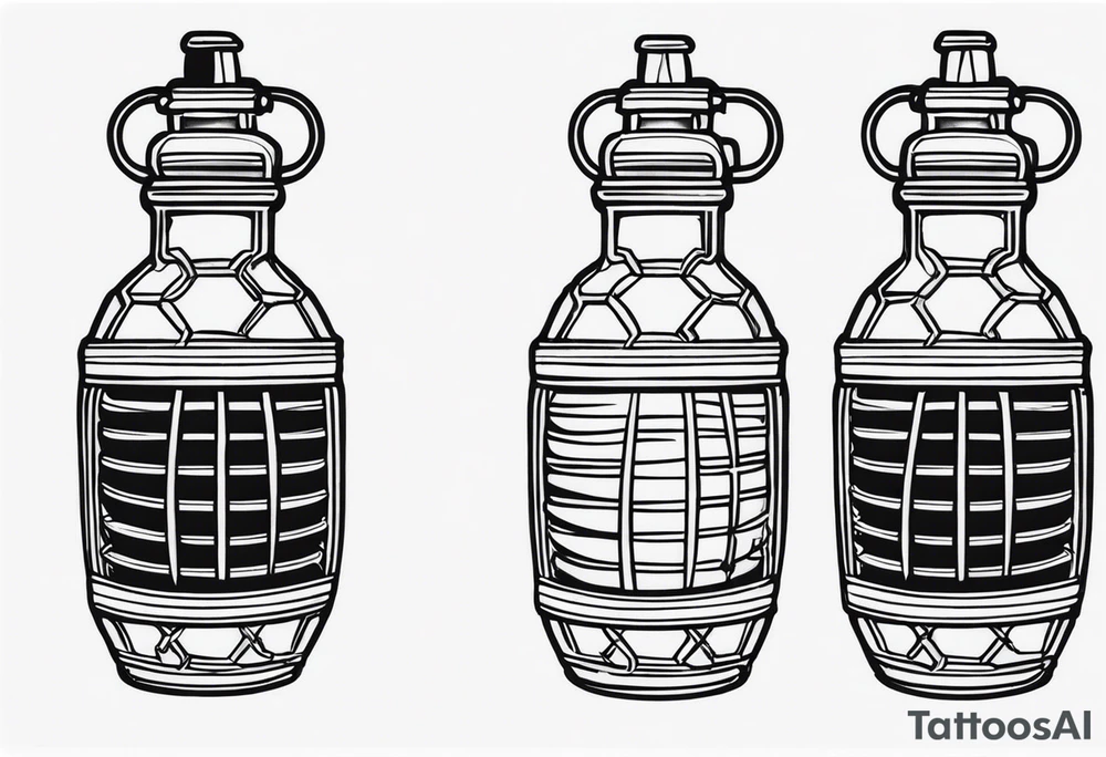 grenade ribscage tattoo idea