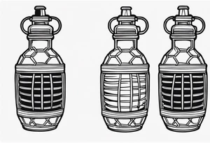 grenade ribscage tattoo idea