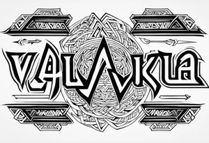 Valhalla word 
valknut sword tattoo idea