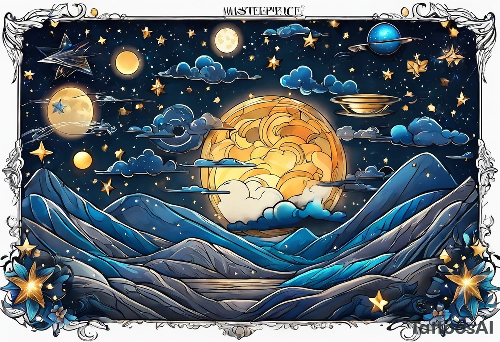 night sky tattoo idea